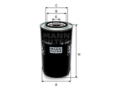 Filtro de Óleo Mann W1168/5