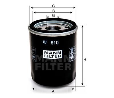 Filtro de Óleo Mann W610