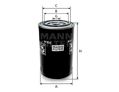 Filtro de Óleo Mann W934