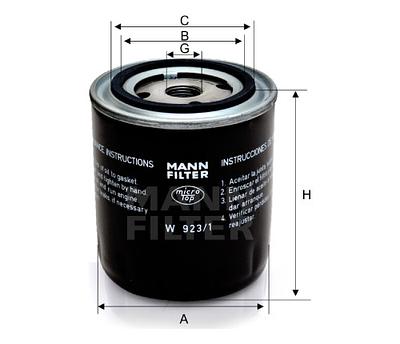 Filtro de Óleo Mann W923/1