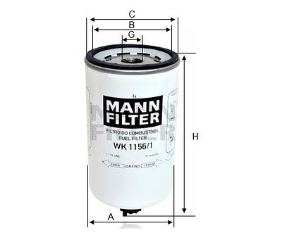 Filtro de Combustível Mann WK1156/1