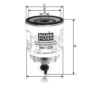 Filtro de Combustível Mann WK1030