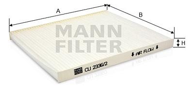Filtro de Cabine Mann CU2336/2