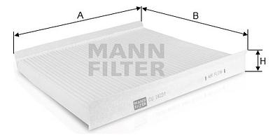 Filtro de Cabine Mann CU2422/1