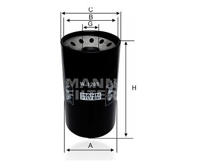 Filtro Hidráulico Mann W1265