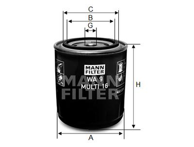 Filtro do Radiador Mann WA9MULTI16