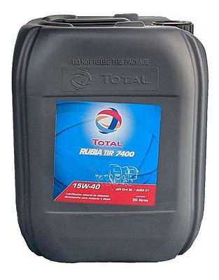 Óleo de Motor Diesel Total 15W40 Rubia Tir 7400 API CI-4 Mineral 20L