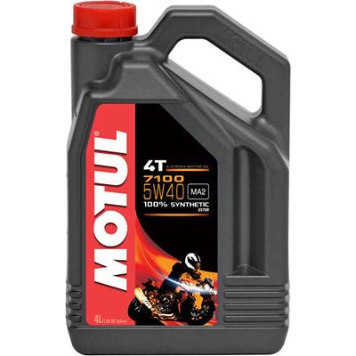 Óleo de Motor Moto 4T Motul 5W40 7100 Jaso MA2 Api SN Sintético 4L