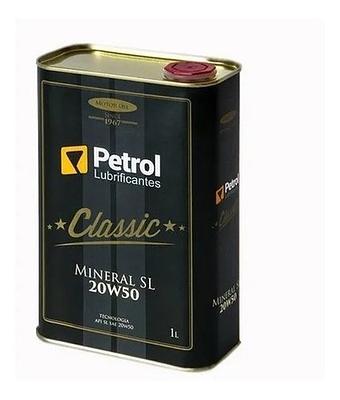 Óleo de Motor Petrol 20W50 Classic Carro Antigo Api SL Mineral 1L