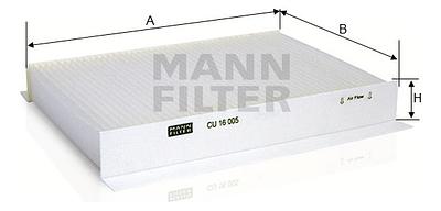Filtro de Cabine Mann CU16005