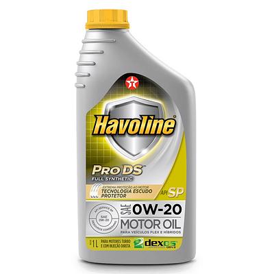 Óleo de Motor Texaco 0W16 Havoline Pro DS API SP Full Sintético 1L
