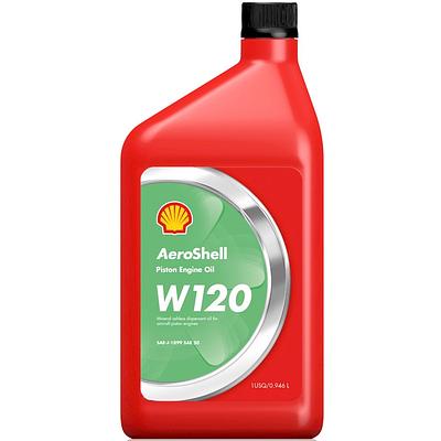 Óleo de Motor de Aeronave Aeroshell Pistão W120 SAE J-1899 Grade SAE 60 946ml = 1usq
