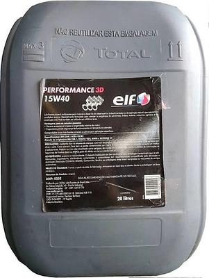 Óleo de Motor Diesel Elf 15W40 Performance 3D API CH-4 Mineral 20L