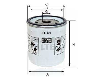 Filtro de Combustível Mann PL121