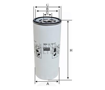 Filtro Hidráulico Mann WDK11102/27