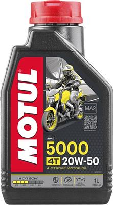 Óleo de Motor Motul 20W50 5000 Moto 4T Jaso MA2 API SL Semissintético 1L