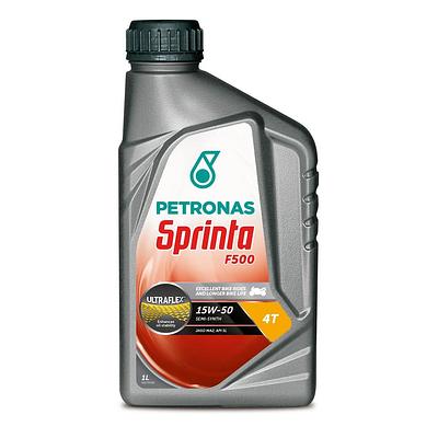 Óleo de Motor Petronas 15W50 Sprints F500 Moto 4T Jaso MA2 API SL Semissintético 1L