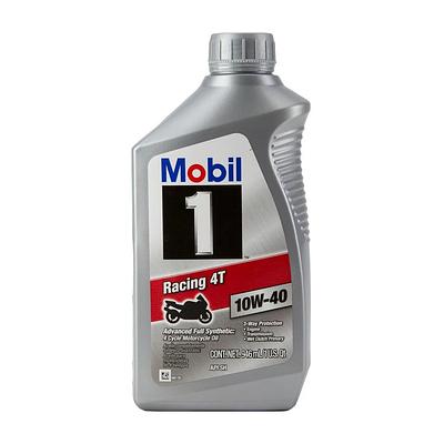 Óleo de Motor Mobil One 10W40 Racing 4T Moto 4T API ma2/Sn Sintético 946ML
